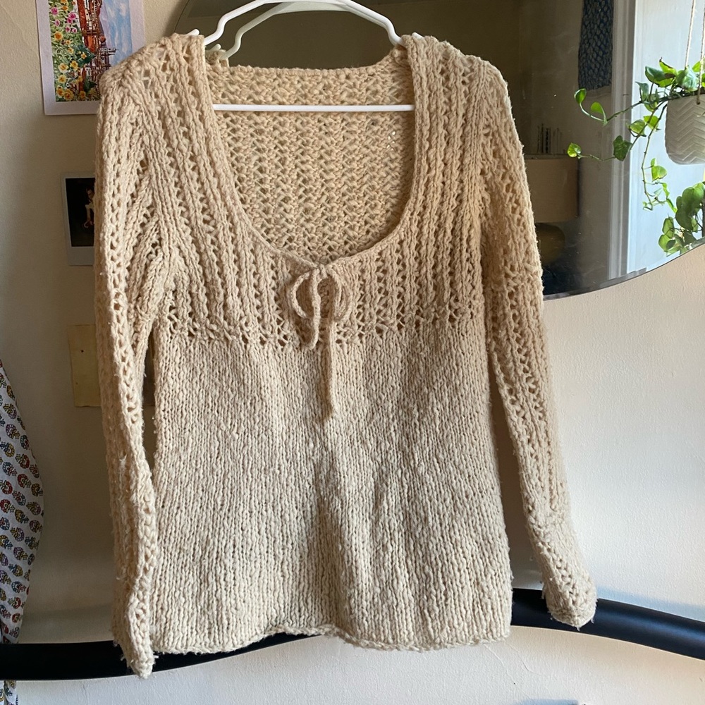 Vintage crochet knit sweater
